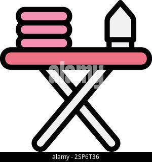 Ironing board Vector Icon Design Illustration Stock Vector
