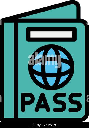 Passport Vector Icon Design Illustration Stock Vector