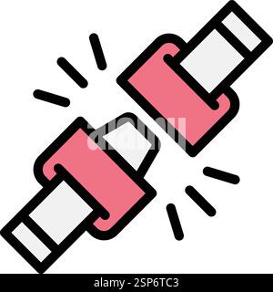 Safety belt Vector Icon Design Illustration Stock Vector