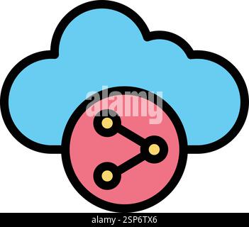 Sharing content Vector Icon Design Illustration Stock Vector