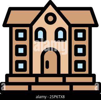 Mansion Vector Icon Design Illustration Stock Vector