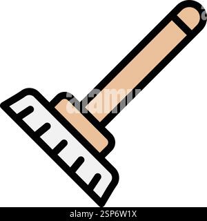 Cleaning brush Vector Icon Design Illustration Stock Vector