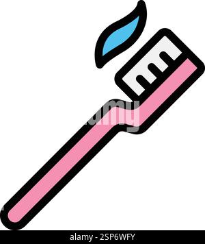 Toothbrush Vector Icon Design Illustration Stock Vector