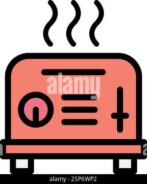 Toaster Vector Icon Design Illustration Stock Vector