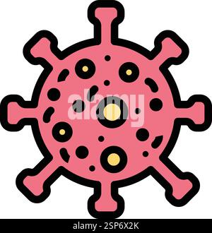 Virus Vector Icon Design Illustration Stock Vector