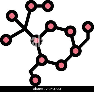 Molecule Vector Icon Design Illustration Stock Vector