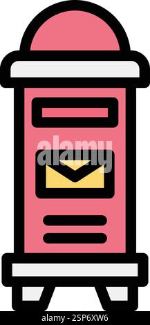 Mailbox Vector Icon Design Illustration Stock Vector