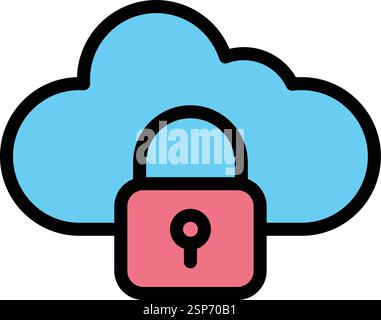 Locked Vector Icon Design Illustration Stock Vector