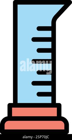 Graduated cylinder Vector Icon Design Illustration Stock Vector