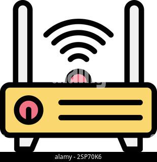 Router Vector Icon Design Illustration Stock Vector