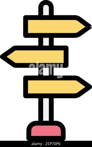 Signboard Vector Icon Design Illustration Stock Vector
