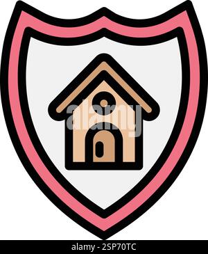 House protection Vector Icon Design Illustration Stock Vector
