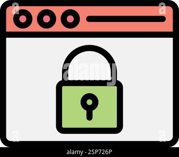 Data security Vector Icon Design Illustration Stock Vector