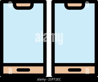 Mobile phones Vector Icon Design Illustration Stock Vector