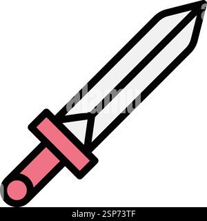 Sword Vector Icon Design Illustration Stock Vector