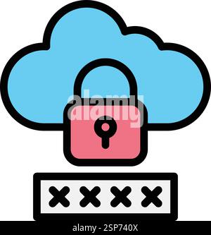 Password Vector Icon Design Illustration Stock Vector