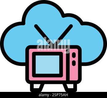 Tv Vector Icon Design Illustration Stock Vector