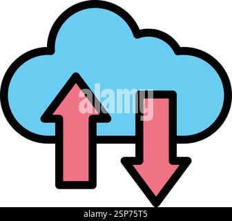 Data transfer Vector Icon Design Illustration Stock Vector