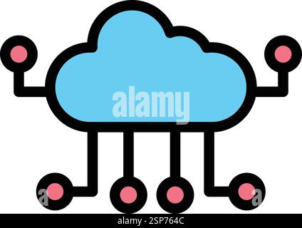 Cloud computing Vector Icon Design Illustration Stock Vector