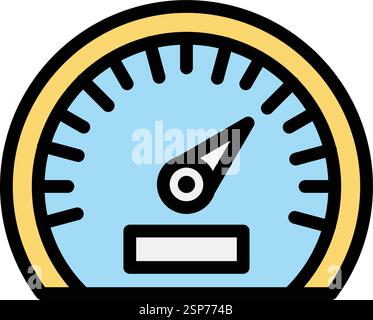 Speedometer Vector Icon Design Illustration Stock Vector
