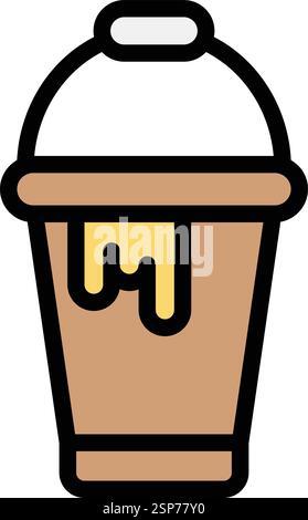 Paint bucket Vector Icon Design Illustration Stock Vector