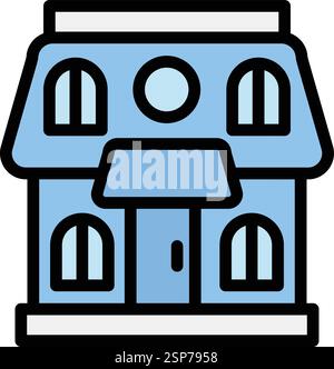 Doll house Vector Icon Design Illustration Stock Vector
