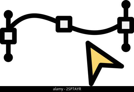 Path point Vector Icon Design Illustration Stock Vector