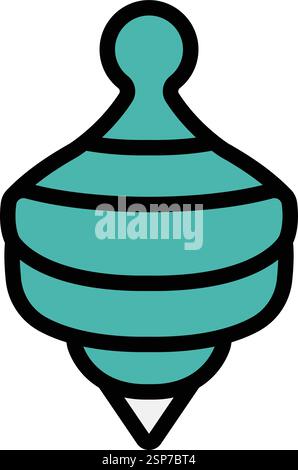 Spinning top Vector Icon Design Illustration Stock Vector