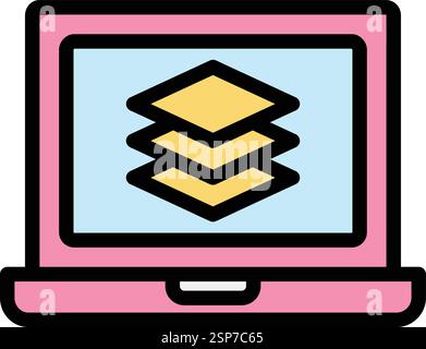Layers Vector Icon Design Illustration Stock Vector