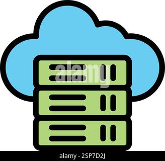 Database Vector Icon Design Illustration Stock Vector