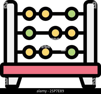 Abacus Vector Icon Design Illustration Stock Vector