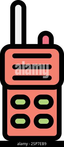 Walkie talkie Vector Icon Design Illustration Stock Vector