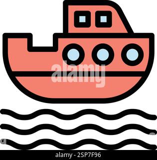 Boat Vector Icon Design Illustration Stock Vector