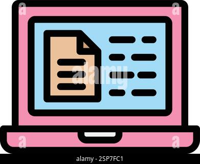 Online report Vector Icon Design Illustration Stock Vector