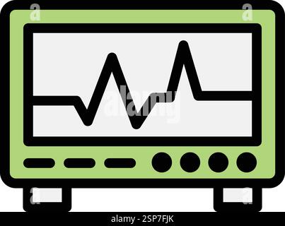 Ecg monitor Vector Icon Design Illustration Stock Vector