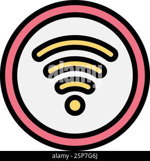 Wifi signal Vector Icon Design Illustration Stock Vector