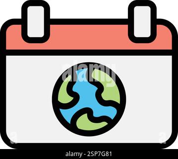 Earth day Vector Icon Design Illustration Stock Vector