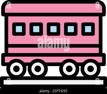 Wagon Vector Icon Design Illustration Stock Vector