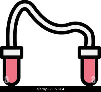 Jumping rope Vector Icon Design Illustration Stock Vector