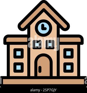 Railway station Vector Icon Design Illustration Stock Vector