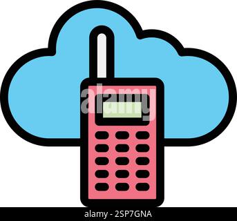 Walkie talkie Vector Icon Design Illustration Stock Vector