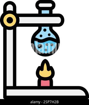 Bunsen burner Vector Icon Design Illustration Stock Vector
