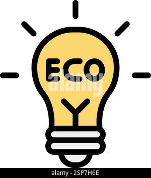 Eco light Vector Icon Design Illustration Stock Vector