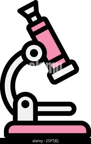 Microscope Vector Icon Design Illustration Stock Vector