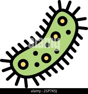 Bacteria Vector Icon Design Illustration Stock Vector