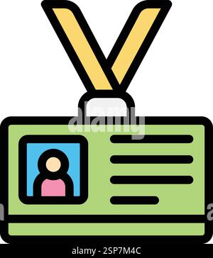 Id card Vector Icon Design Illustration Stock Vector