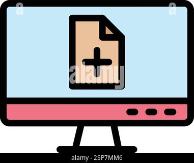 New file Vector Icon Design Illustration Stock Vector