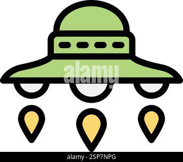Ufo Vector Icon Design Illustration Stock Vector