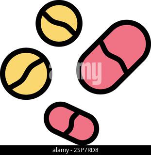 Pills Vector Icon Design Illustration Stock Vector