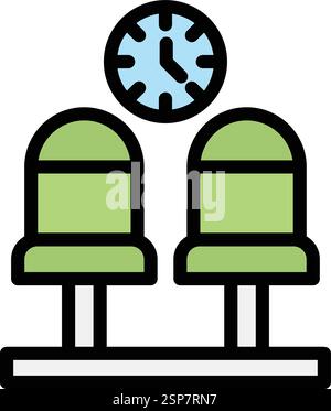 Waiting room Vector Icon Design Illustration Stock Vector